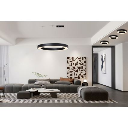 Immax NEO 07211L - LED Zatemnitveni lestenec na vrvici PASTEL LED/68W/230V 2700-6500K Tuya črna + Daljinski upravljalnik