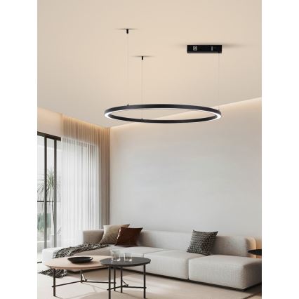 Immax NEO 07215L - LED Zatemnitveni lestenec na vrvici FINO LED/60W/230V 80 cm črna Tuya + Daljinski upravljalnik