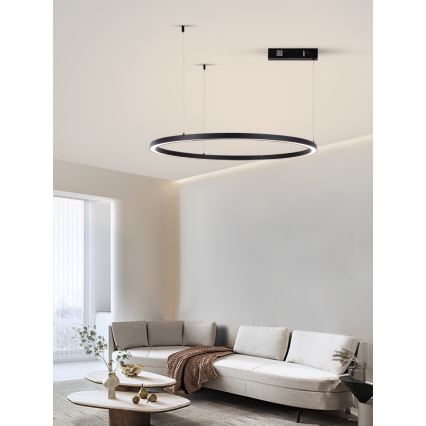 Immax NEO 07215L - LED Zatemnitveni lestenec na vrvici FINO LED/60W/230V 80 cm črna Tuya + Daljinski upravljalnik