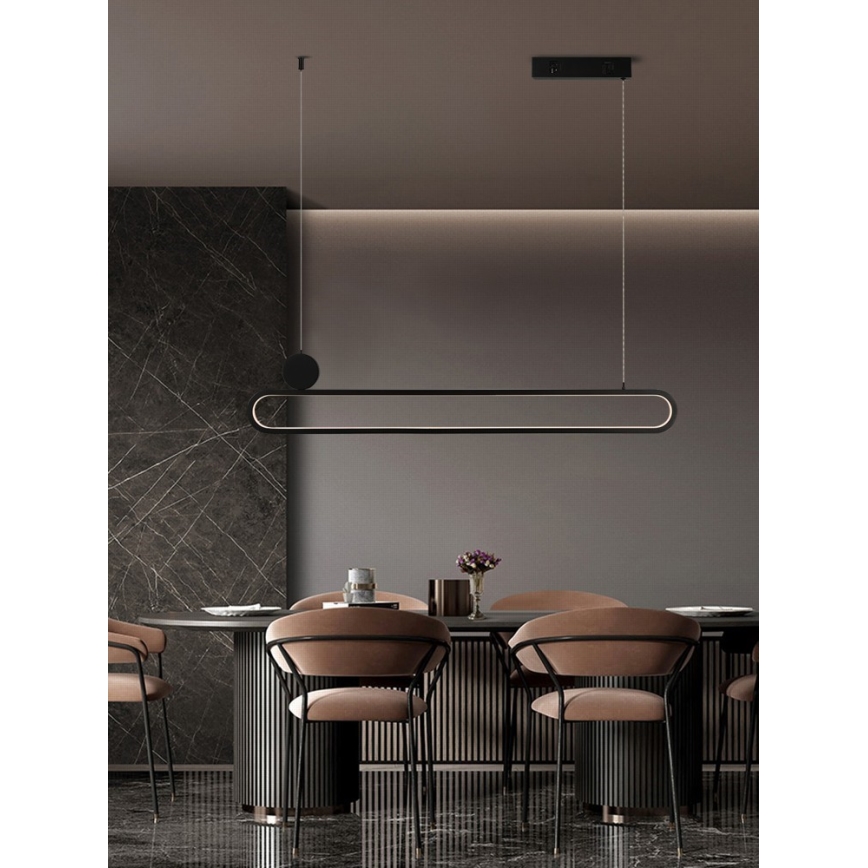 Immax NEO 07231L - LED Zatemnitveni lestenec na vrvici NEO LITE OVALE LED/50W/230V 2700-6500K Wi-Fi Tuya + Daljinski upravljalnik