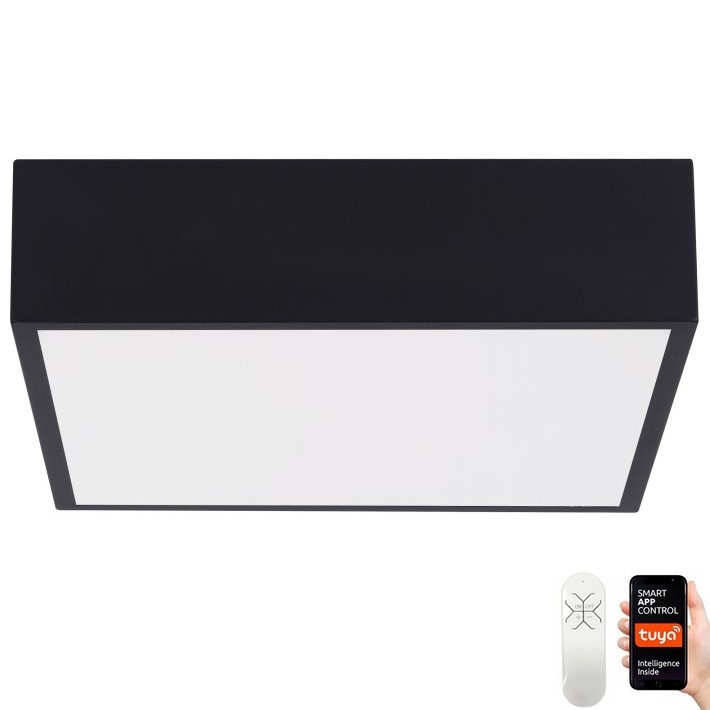 Immax NEO 07237L - LED Zatemnitvena stropna svetilka CANTO LED/22W/230V črna Tuya + Daljinski upravljalnik