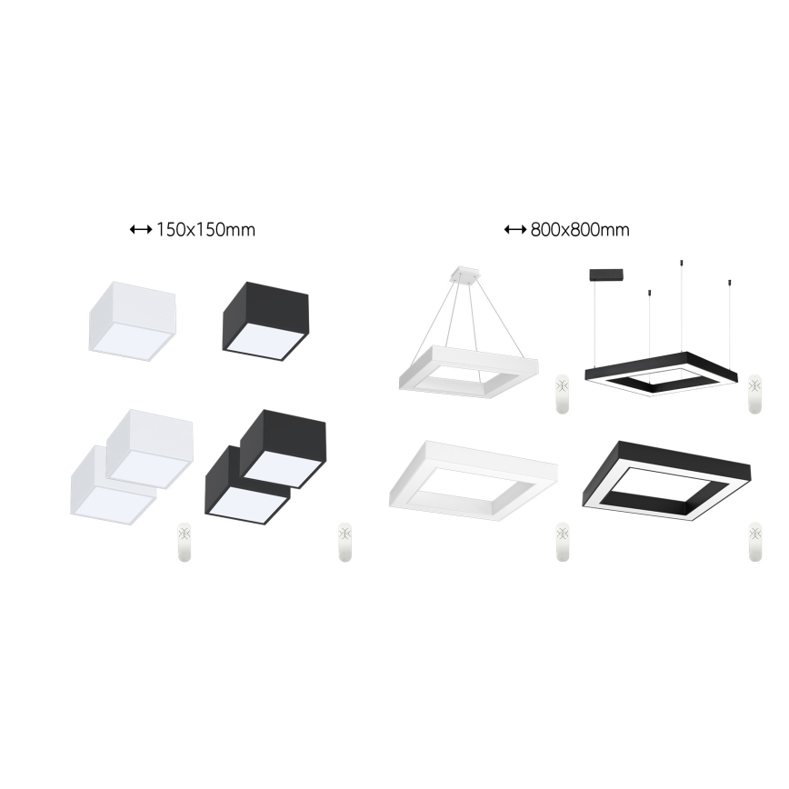 Immax NEO 07239L - LED Zatemnitvena stropna svetilka CANTO LED/60W/230V črna Tuya + Daljinski upravljalnik