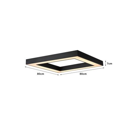 Immax NEO 07239L - LED Zatemnitvena stropna svetilka CANTO LED/60W/230V črna Tuya + Daljinski upravljalnik