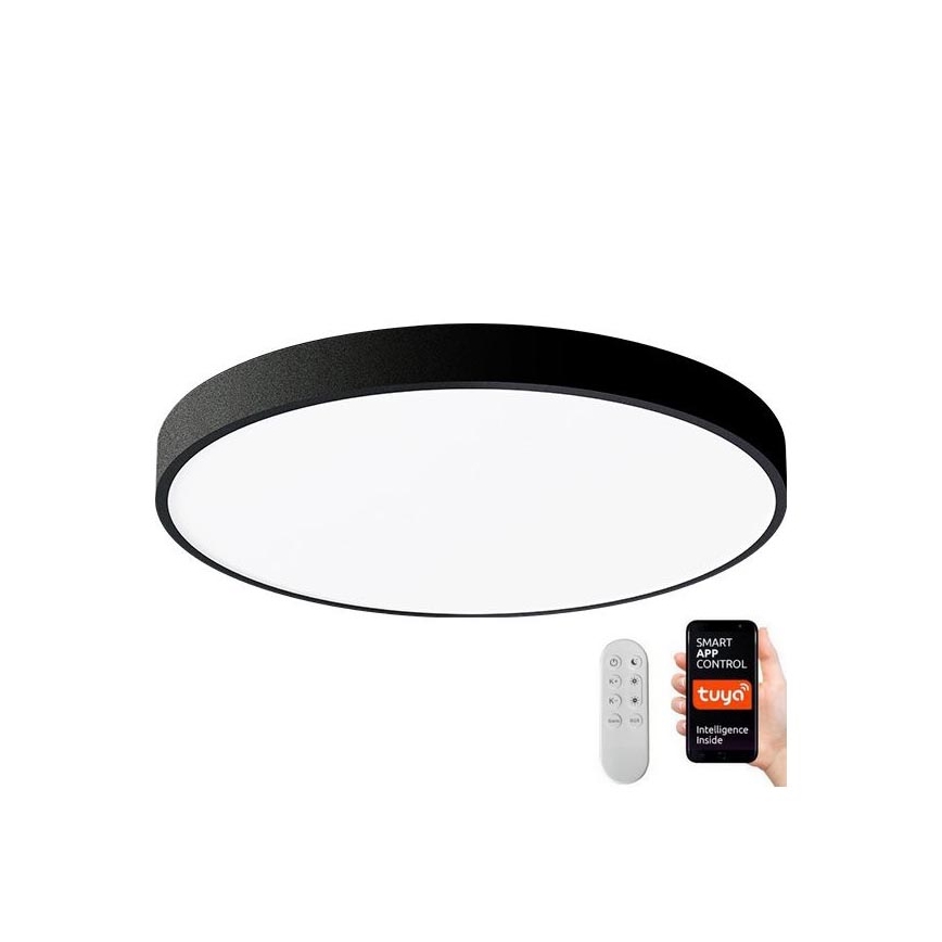 Immax NEO 07248L - LED Zatemnitvena stropna svetilka NEO LITE SEMPLICI LED/36W/230V 3000-6000K Wi-Fi Tuya črna + Daljinski upravljalnik