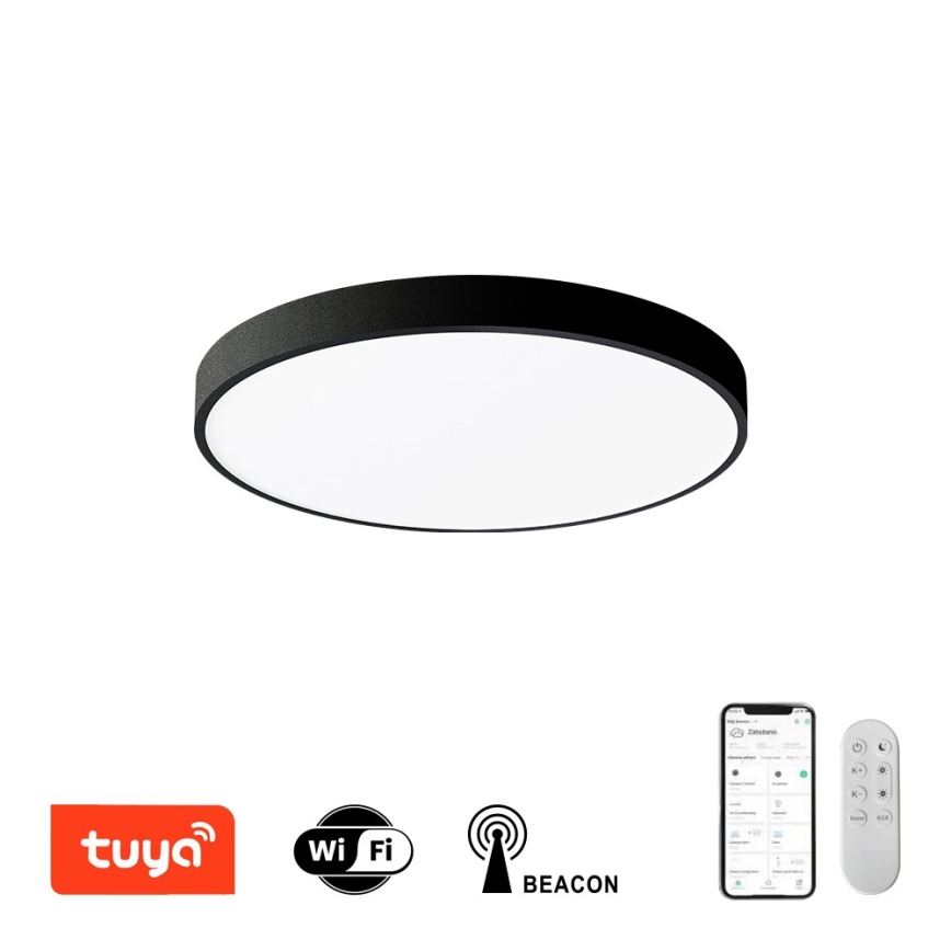 Immax NEO 07248L - LED Zatemnitvena stropna svetilka NEO LITE SEMPLICI LED/36W/230V 3000-6000K Wi-Fi Tuya črna + Daljinski upravljalnik