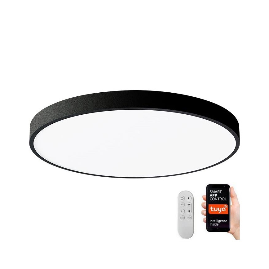 Immax NEO 07249L - LED Zatemnitvena stropna svetilka NEO LITE SEMPLICI LED/48W/230V 3000-6000K Wi-Fi Tuya črna + Daljinski upravljalnik