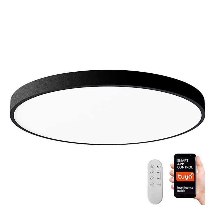 Immax NEO 07250L - LED Zatemnitvena stropna svetilka NEO LITE SEMPLICI LED/60W/230V 3000-6000K Wi-Fi Tuya črna + Daljinski upravljalnik