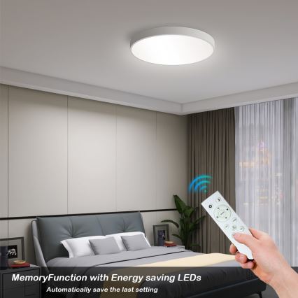 Immax NEO 07251L - LED Zatemnitvena stropna svetilka NEO LITE SEMPLICI LED/36W/230V 3000-6000K Wi-Fi Tuya bela + Daljinski upravljalnik