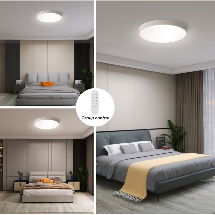 Immax NEO 07251L - LED Zatemnitvena stropna svetilka NEO LITE SEMPLICI LED/36W/230V 3000-6000K Wi-Fi Tuya bela + Daljinski upravljalnik