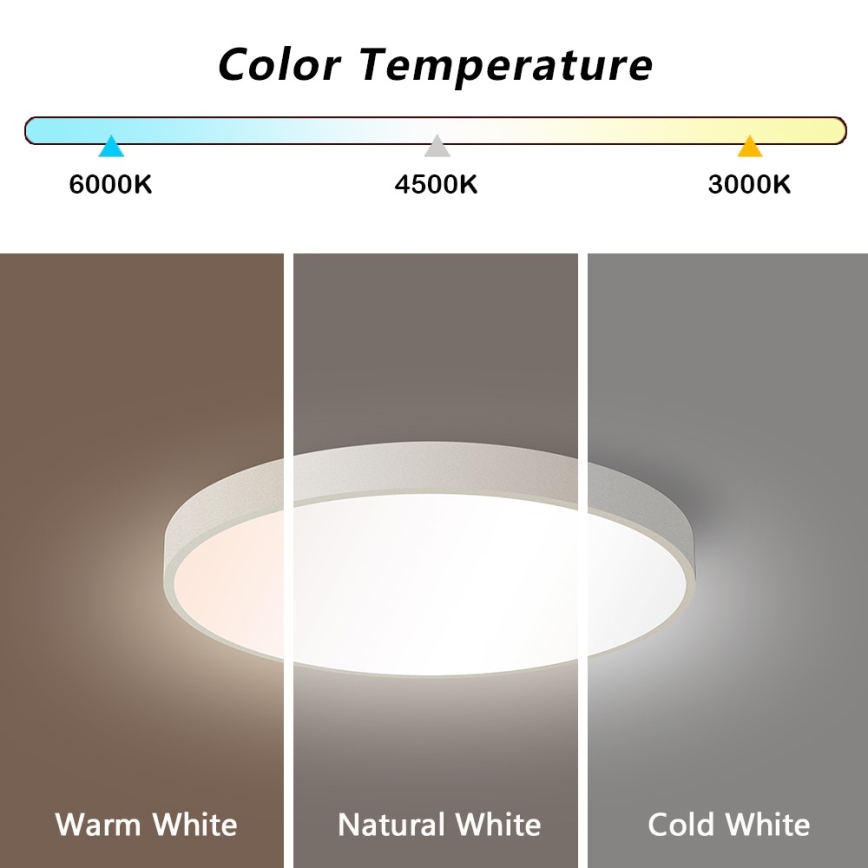 Immax NEO 07251L - LED Zatemnitvena stropna svetilka NEO LITE SEMPLICI LED/36W/230V 3000-6000K Wi-Fi Tuya bela + Daljinski upravljalnik