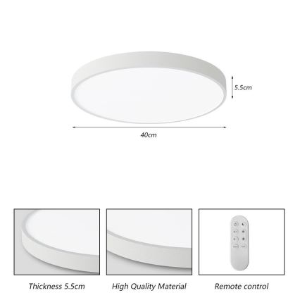 Immax NEO 07251L - LED Zatemnitvena stropna svetilka NEO LITE SEMPLICI LED/36W/230V 3000-6000K Wi-Fi Tuya bela + Daljinski upravljalnik