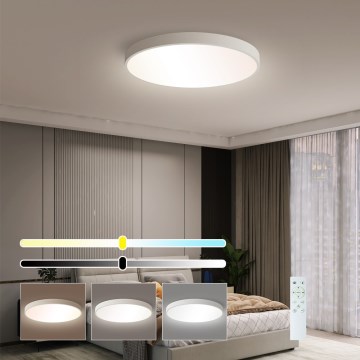 Immax NEO 07252L - LED Zatemnitvena stropna svetilka NEO LITE SEMPLICI LED/48W/230V 3000-6000K Wi-Fi Tuya bela + Daljinski upravljalnik
