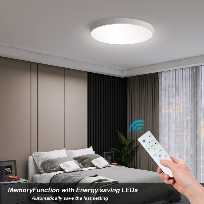 Immax NEO 07252L - LED Zatemnitvena stropna svetilka NEO LITE SEMPLICI LED/48W/230V 3000-6000K Wi-Fi Tuya bela + Daljinski upravljalnik