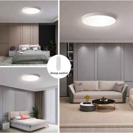 Immax NEO 07252L - LED Zatemnitvena stropna svetilka NEO LITE SEMPLICI LED/48W/230V 3000-6000K Wi-Fi Tuya bela + Daljinski upravljalnik