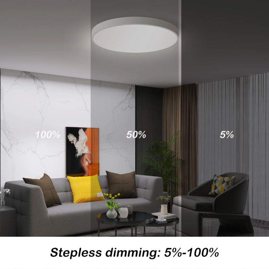 Immax NEO 07252L - LED Zatemnitvena stropna svetilka NEO LITE SEMPLICI LED/48W/230V 3000-6000K Wi-Fi Tuya bela + Daljinski upravljalnik