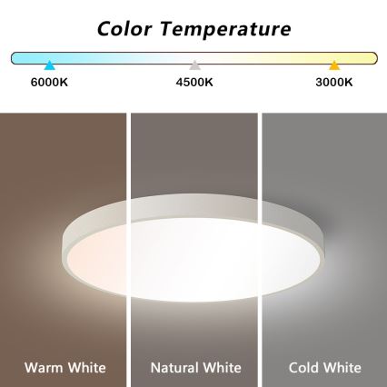 Immax NEO 07252L - LED Zatemnitvena stropna svetilka NEO LITE SEMPLICI LED/48W/230V 3000-6000K Wi-Fi Tuya bela + Daljinski upravljalnik