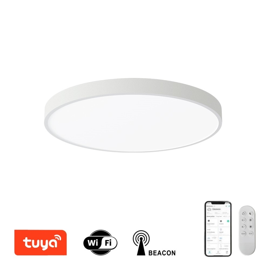 Immax NEO 07252L - LED Zatemnitvena stropna svetilka NEO LITE SEMPLICI LED/48W/230V 3000-6000K Wi-Fi Tuya bela + Daljinski upravljalnik