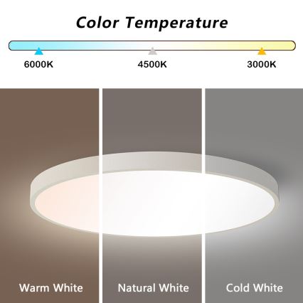 Immax NEO 07253L - LED Zatemnitvena stropna svetilka NEO LITE SEMPLICI LED/60W/230V 3000-6000K Wi-Fi Tuya bela + Daljinski upravljalnik