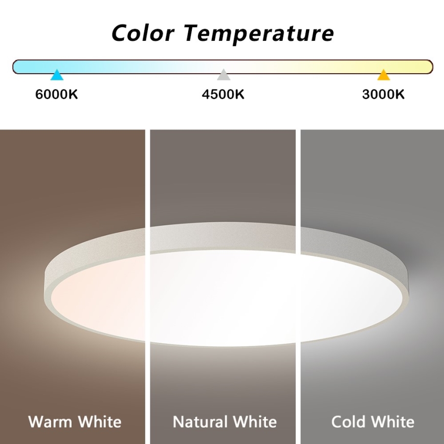 Immax NEO 07253L - LED Zatemnitvena stropna svetilka NEO LITE SEMPLICI LED/60W/230V 3000-6000K Wi-Fi Tuya bela + Daljinski upravljalnik