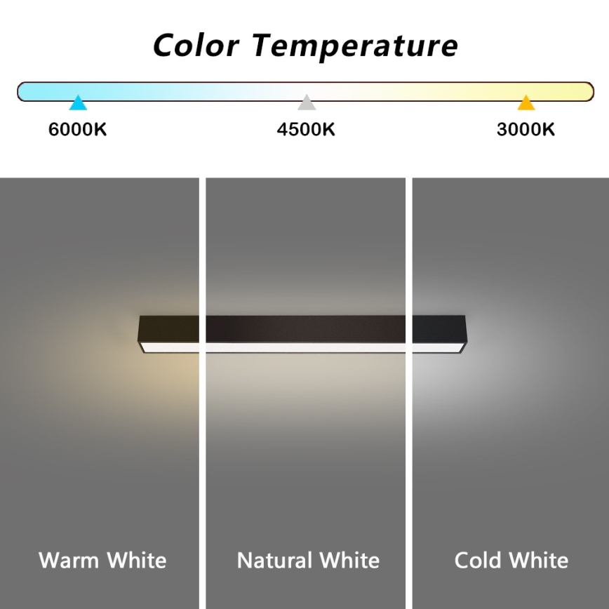 Immax NEO 07254L - LED Zatemnitvena stropna svetilka NEO LITE LUNGO LED/20W/230V 3000-6000K Wi-Fi Tuya črna + Daljinski upravljalnik