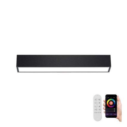 Immax NEO 07254L - LED Zatemnitvena stropna svetilka NEO LITE LUNGO LED/20W/230V 3000-6000K Wi-Fi Tuya črna + Daljinski upravljalnik
