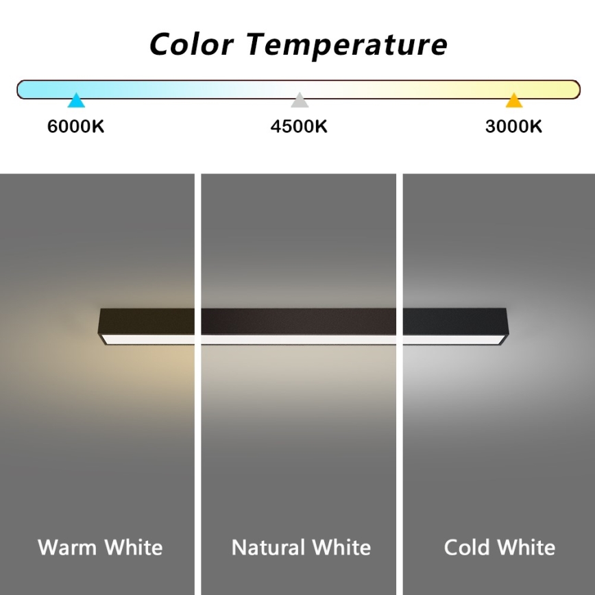 Immax NEO 07255L - LED Zatemnitvena stropna svetilka NEO LITE LUNGO LED/20W/230V 3000-6000K Wi-Fi Tuya črna + Daljinski upravljalnik