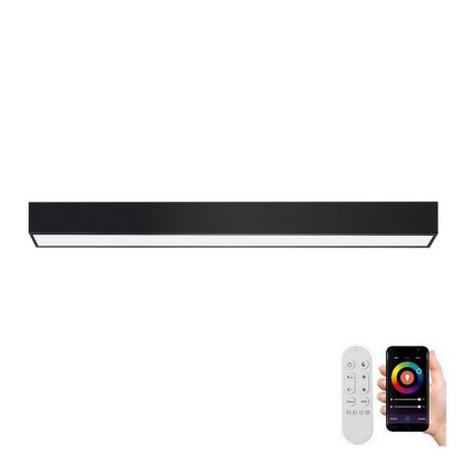 Immax NEO 07255L - LED Zatemnitvena stropna svetilka NEO LITE LUNGO LED/20W/230V 3000-6000K Wi-Fi Tuya črna + Daljinski upravljalnik