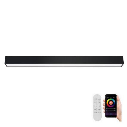 Immax NEO 07256L - LED Zatemnitvena stropna svetilka NEO LITE LUNGO LED/38W/230V 3000-6000K Wi-Fi Tuya črna + Daljinski upravljalnik