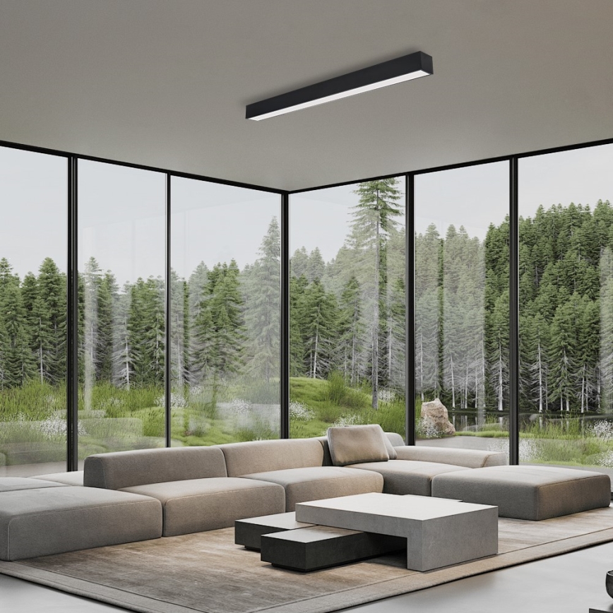 Immax NEO 07256L - LED Zatemnitvena stropna svetilka NEO LITE LUNGO LED/38W/230V 3000-6000K Wi-Fi Tuya črna + Daljinski upravljalnik