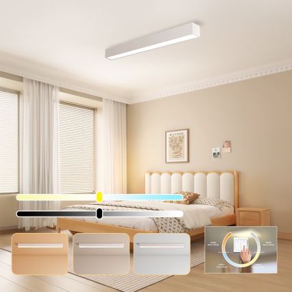 Immax NEO 07258L - LED Zatemnitvena stropna svetilka NEO LITE LUNGO LED/29W/230V 3000-6000K Wi-Fi Tuya bela + Daljinski upravljalnik