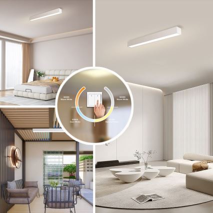 Immax NEO 07258L - LED Zatemnitvena stropna svetilka NEO LITE LUNGO LED/29W/230V 3000-6000K Wi-Fi Tuya bela + Daljinski upravljalnik