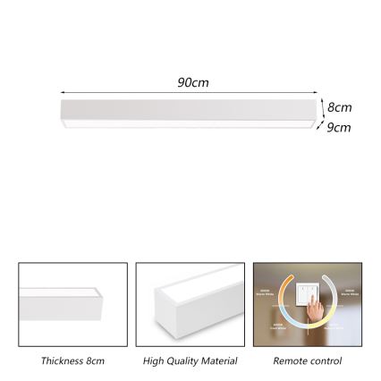 Immax NEO 07258L - LED Zatemnitvena stropna svetilka NEO LITE LUNGO LED/29W/230V 3000-6000K Wi-Fi Tuya bela + Daljinski upravljalnik