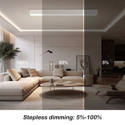 Immax NEO 07259L - LED Zatemnitvena stropna svetilka NEO LITE LUNGO LED/38W/230V 3000-6000K Wi-Fi Tuya bela + Daljinski upravljalnik