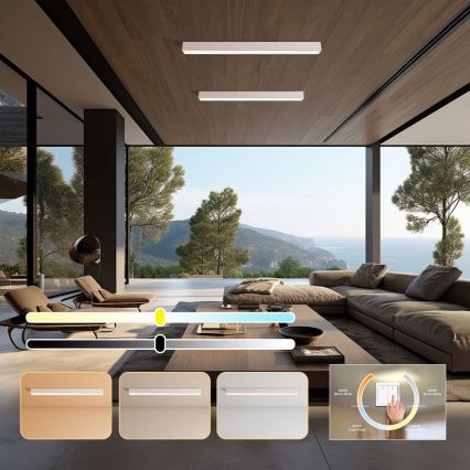 Immax NEO 07259L - LED Zatemnitvena stropna svetilka NEO LITE LUNGO LED/38W/230V 3000-6000K Wi-Fi Tuya bela + Daljinski upravljalnik