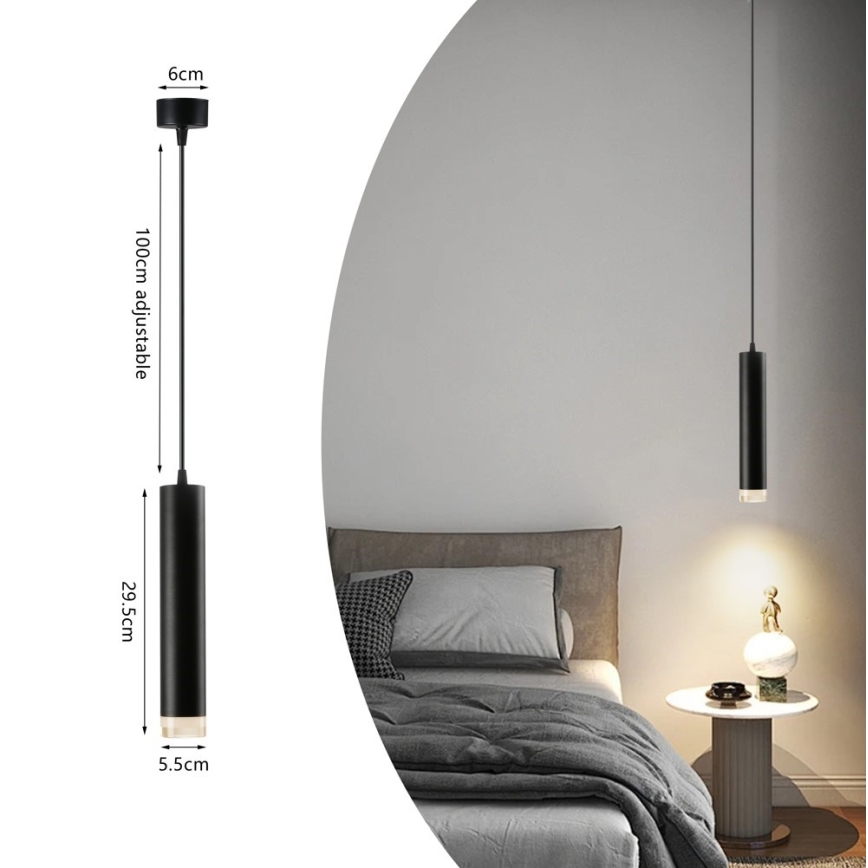 Immax NEO 07275Z - LED RGB+CCT Zatemnitveni lestenec na vrvici NEO PUNTO 1xGU10/4,8W/230V Tuya