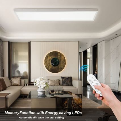 Immax NEO 07276L - LED Kopalniška zatemnitvena stropna svetilka NEO LITE FRAME LED/50W/230V IP44 Wi-Fi Tuya + Daljinski upravljalnik bela
