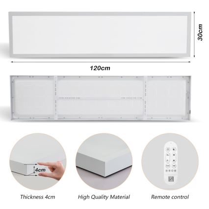 Immax NEO 07276L - LED Kopalniška zatemnitvena stropna svetilka NEO LITE FRAME LED/50W/230V IP44 Wi-Fi Tuya + Daljinski upravljalnik bela
