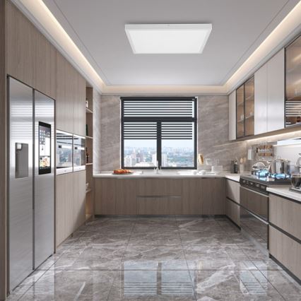Immax NEO 07277L - LED Kopalniška zatemnitvena stropna svetilka NEO LITE FRAME LED/50W/230V IP44 Wi-Fi Tuya + Daljinski upravljalnik bela