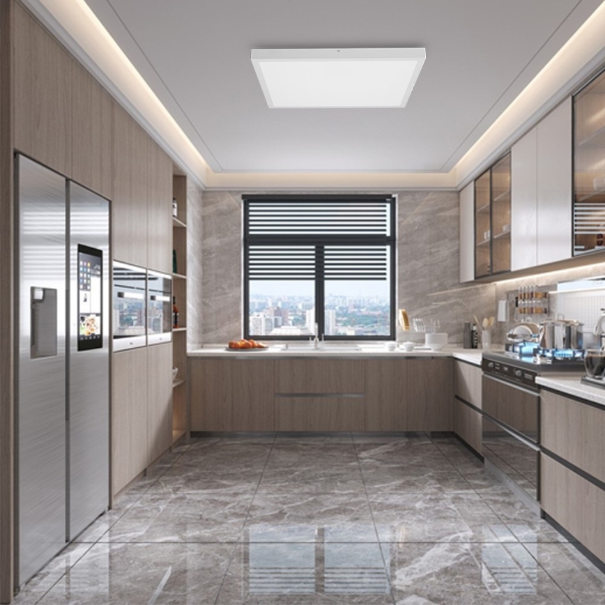 Immax NEO 07277L - LED Kopalniška zatemnitvena stropna svetilka NEO LITE FRAME LED/50W/230V IP44 Wi-Fi Tuya + Daljinski upravljalnik bela