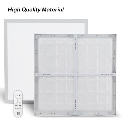 Immax NEO 07277L - LED Kopalniška zatemnitvena stropna svetilka NEO LITE FRAME LED/50W/230V IP44 Wi-Fi Tuya + Daljinski upravljalnik bela