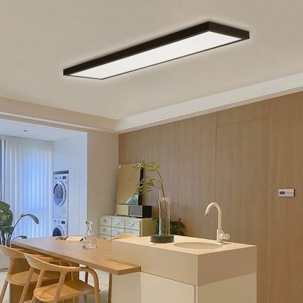 Immax NEO 07278L - LED Kopalniška zatemnitvena stropna svetilka NEO LITE FRAME LED/50W/230V IP44 Wi-Fi Tuya + Daljinski upravljalnik črna