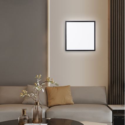 Immax NEO 07279L - LED Kopalniška zatemnitvena stropna svetilka NEO LITE FRAME LED/50W/230V IP44 Wi-Fi Tuya + Daljinski upravljalnik črna