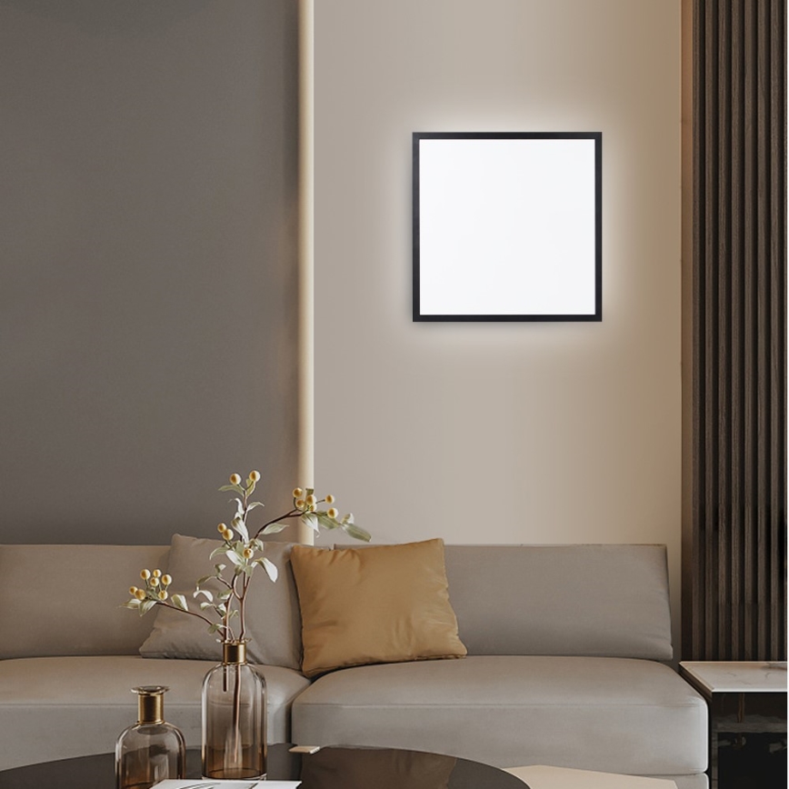 Immax NEO 07279L - LED Kopalniška zatemnitvena stropna svetilka NEO LITE FRAME LED/50W/230V IP44 Wi-Fi Tuya + Daljinski upravljalnik črna