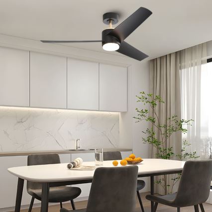 Immax NEO 07280L - LED Zatemnitveni stropni ventilator BEAUTY LED/18W/230V Wi-Fi Tuya črna + Daljinski upravljalnik