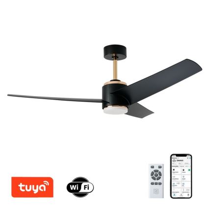 Immax NEO 07280L - LED Zatemnitveni stropni ventilator BEAUTY LED/18W/230V Wi-Fi Tuya črna + Daljinski upravljalnik