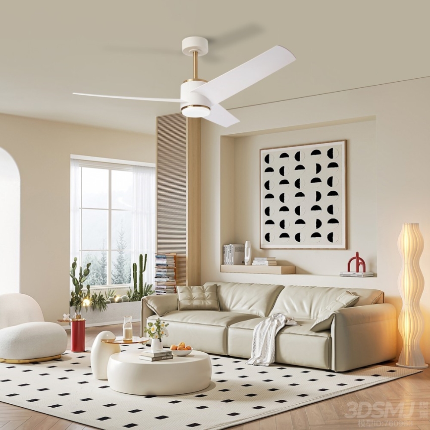 Immax NEO 07281L - LED+CCT zatemljiv stropni ventilator BEAUTY LED/18W/230V 3000/4000/6000K Wi-Fi Tuya + daljinski upravljalnik