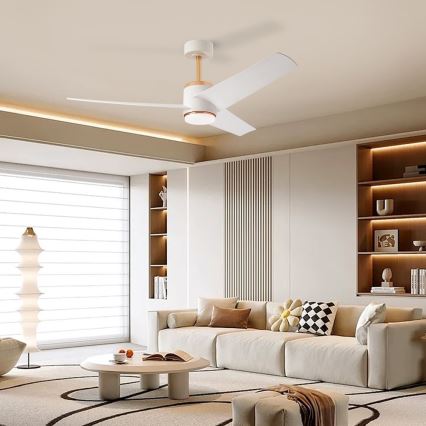 Immax NEO 07281L - LED+CCT Zatemljiv stropni ventilator BEAUTY LED/18W/230V 3000/4000/6000K Wi-Fi Tuya premer 132 cm + daljinski upravljalnik