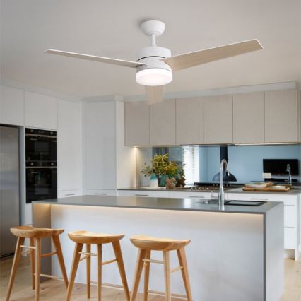 Immax NEO 07284L - VARIABLE LED+CCT zatemnjevalni stropni ventilator LED/24W/230V 3000/4000/6000K Wi‑Fi Tuya, premer 132 cm + daljinski upravljalnik