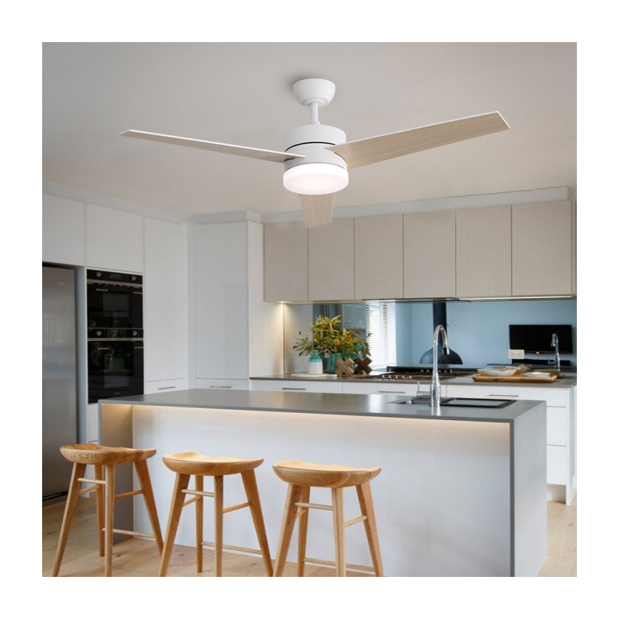 Immax NEO 07284L - VARIABLE LED+CCT zatemnjevalni stropni ventilator LED/24W/230V 3000/4000/6000K Wi‑Fi Tuya, premer 132 cm + daljinski upravljalnik