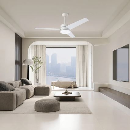 Immax NEO 07284L - VARIABLE LED+CCT zatemnjevalni stropni ventilator LED/24W/230V 3000/4000/6000K Wi‑Fi Tuya, premer 132 cm + daljinski upravljalnik